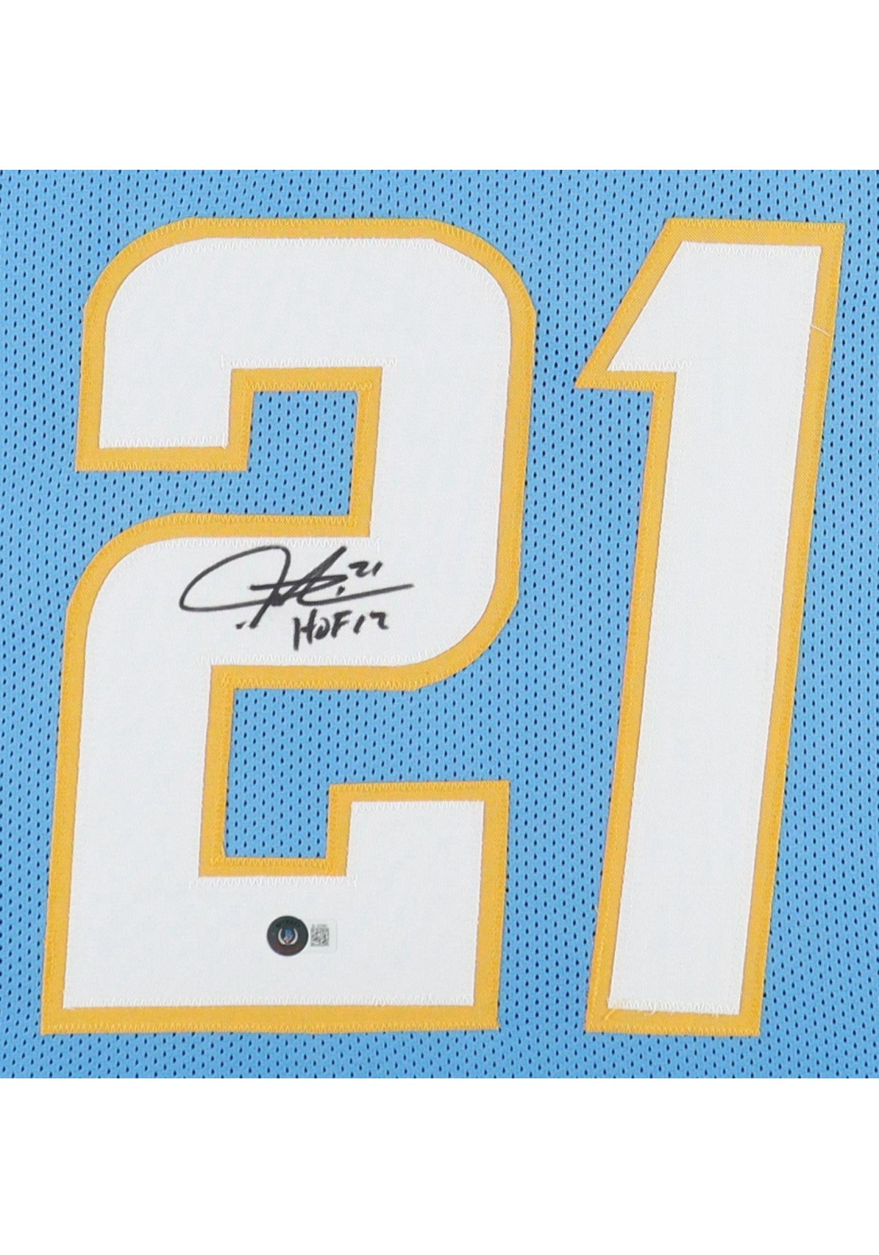 LaDainian Tomlinson Signed Custom Framed Jersey Display Inscribed "HOF 17" (Beckett)