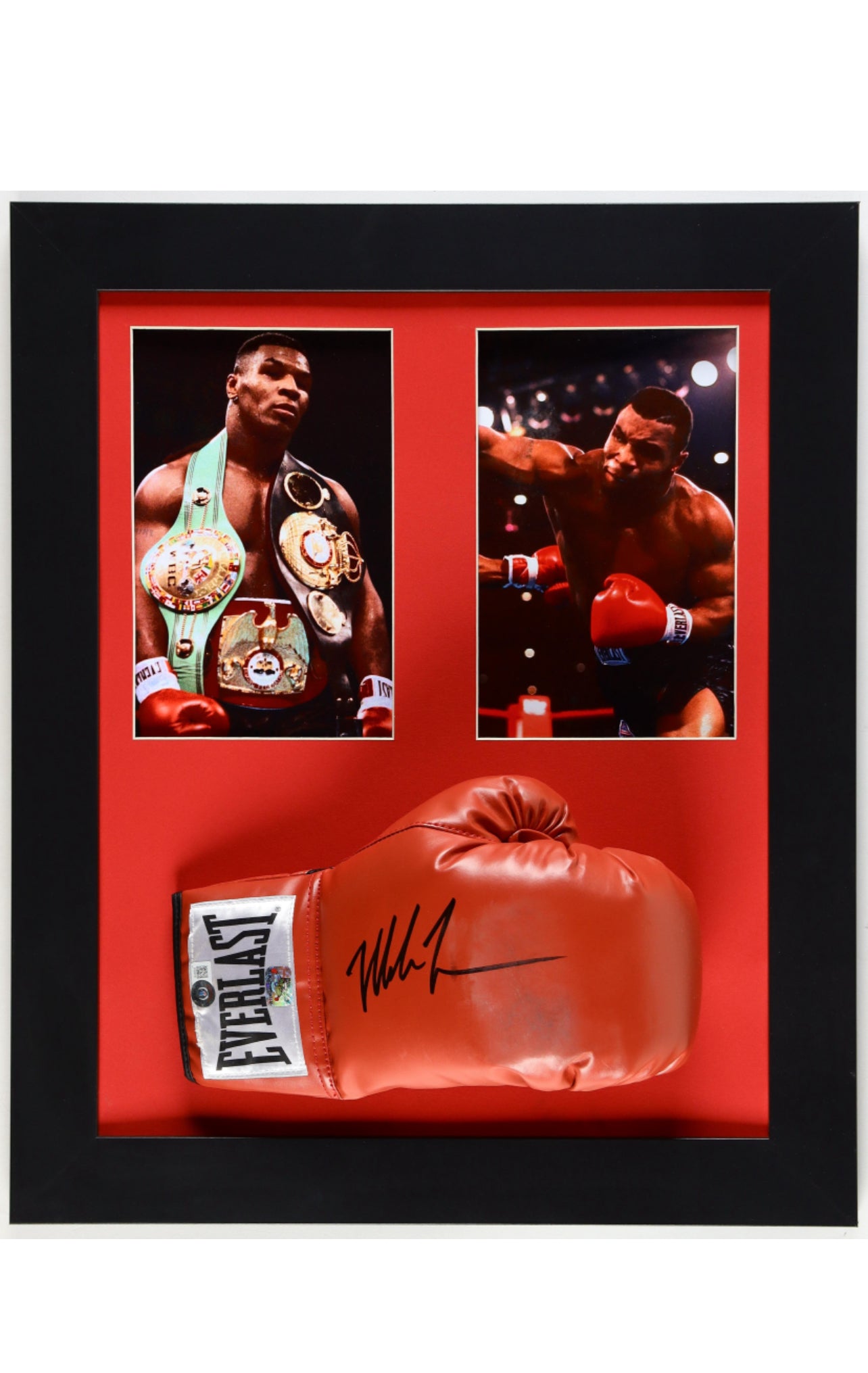 Mike Tyson Signed Custom Framed Everlast Boxing Glove Display (Beckett & Tyson)