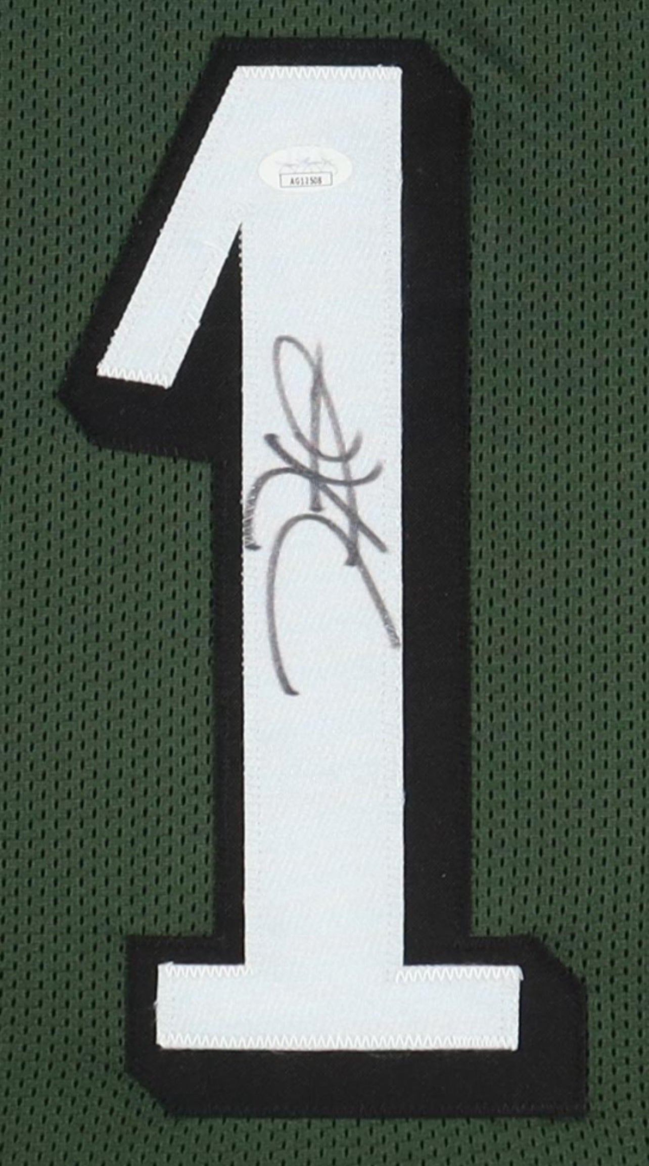 Jalen Hurts Signed Custom Framed Jersey Display (JSA)