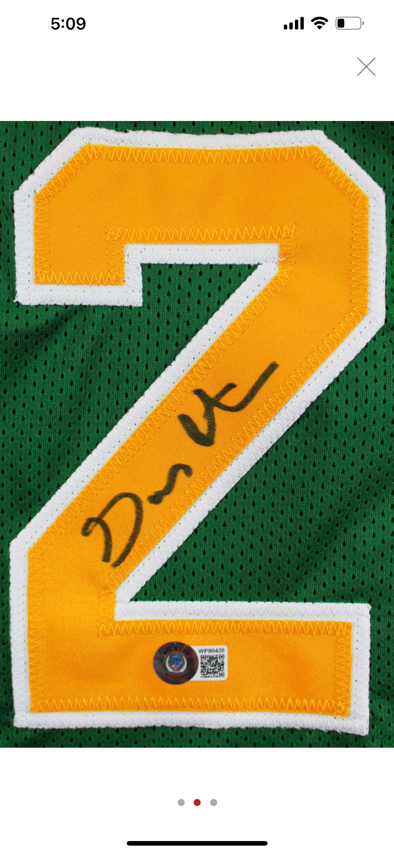 Gary Payton Signed Jersey (Beckett)